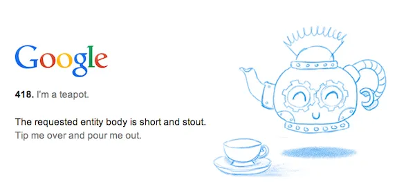 I'm not a tea pot google